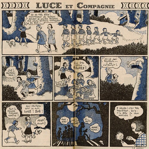 Ames Vaillantes 1937 - n°1 - pages 4 et 5 - Lucie et Cie - 8 décembre 1937