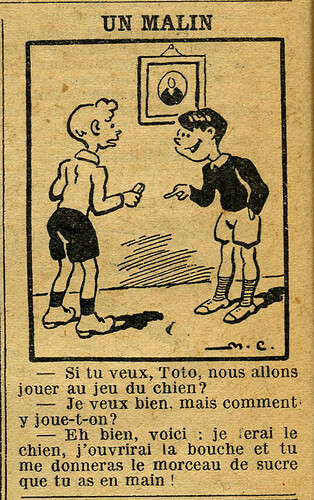 Cri-Cri 1935 - n°851 - page 6 - Un malin - 17 janvier 1935