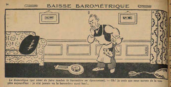 Pierrot 1932 - n°11 - page 14 - Baisse barométrique - 13 mars 1932