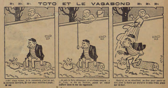 Pierrot 1927 - n°89 - page 2 - Toto et le vagabond - 4 septembre 1927