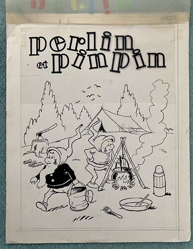 Planches originales de Jean Dupin pour le n°29 de Perlin et Pinpin de 1957 (2)