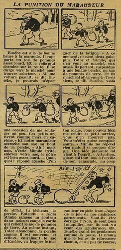 Cri-Cri 1930 - n°619 - page 14 - La punition du maraudeur - 7 août 1930