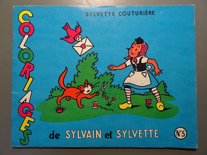 Album de coloriages Sylvain et Sylvette n°5 - Sylvette couturière