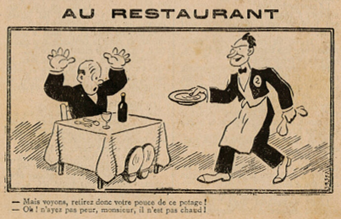 Almanach Pierrot 1933 - page 64 - Au restaurant