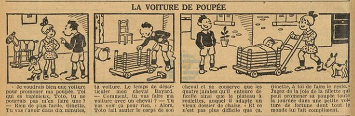 Fillette 1936 - n°1477 - page 6 - La voiture de poupée - 12 juillet 1936