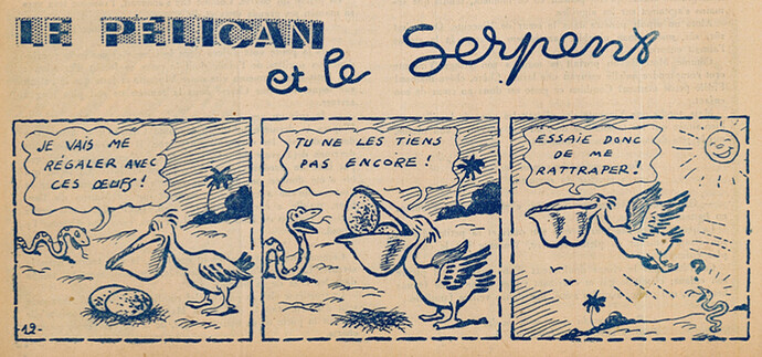 Ames Vaillantes 1939 - n°2 - page 6 - Le pélican et le serpent - 12 janvier 1939