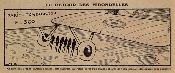 Lisette 1937 - n°19 - page 2 - Le retour des hirondelles - 9 mai 1937