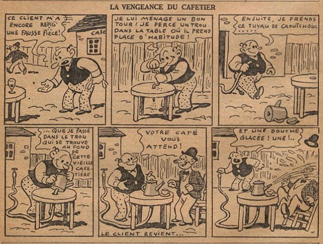 Fillette 1938 - n°1578 - page 12 - La vengeance du cafetier - 19 juin 1938