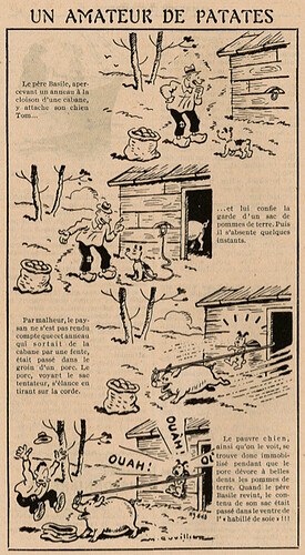 Almanach Pierrot 1936 - page 42 - Un amateur de patates