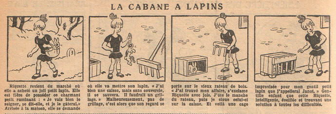 Fillette 1930 - n°1185 - page 14 - La cabane à lapins - 7 décembre 1930