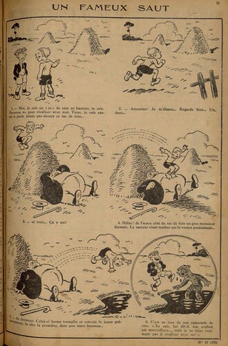 Pierrot 1934 - n°19 - page 11 - Un fameux saut - 13 mai 1934