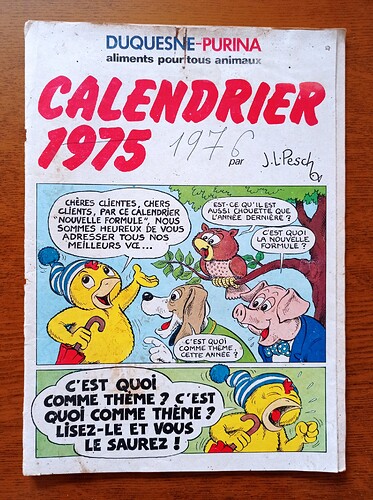 pesch calendrier 1975