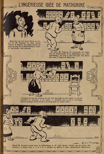 Lisette 1929 - n°3 - page 5 - L'ingénieuse idée de Mathurine - 20 janvier 1929