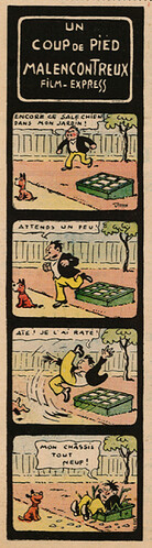 Pierrot 1936 - n°45 - page 5 - Un coup de pied malencontreux - Film Express - 8 novembre 1936