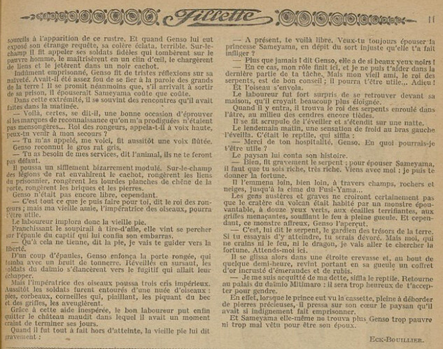 Fillette 1926 - n°938 - page 11 - Les 3 rencontres de Genso - 14 mars 1926