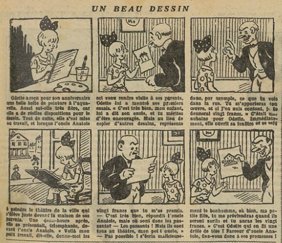 Fillette 1931 - n°1204 - page 7 - Un beau dessin - 19 avril 1931