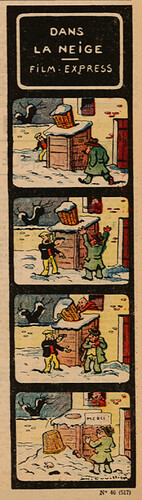 Pierrot 1935 - n°46 - page 5 - Dans la neige - Film express - 17 novembre 1935