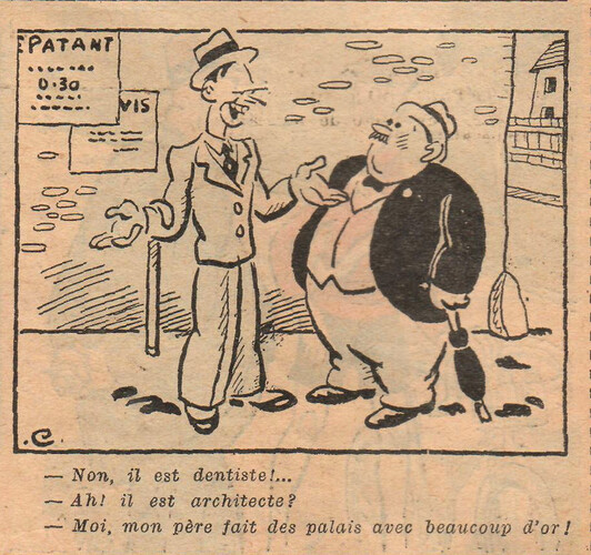 Almanach National 1933 - 29 - samedi 6 mai 1933 - Non il est dentiste
