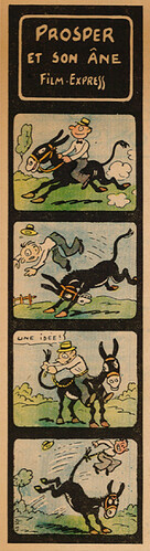 Pierrot 1937 - n°5 - page 5 - Prosper et son âne - Film Express - 31 janvier 1937