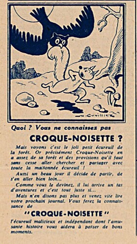 Coeurs Vaillants-Ames Vaillantes 1944 - n°11 - Annonce de Croque-Noisette - 21 mai 1944