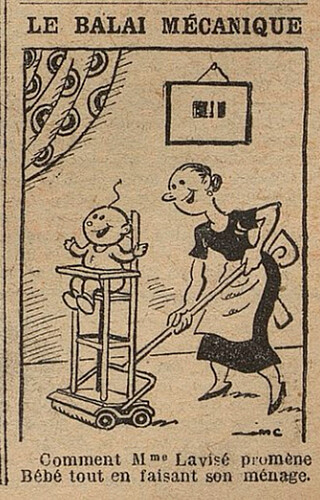 Fillette 1937 - n°1512 - page 11 - Le balai mécanique - 14 mars 1937