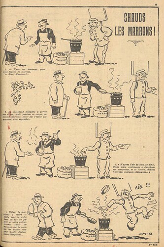 Pierrot 1928 - n°155 - page 5 - Chauds les marrons ! - 9 décembre 1928