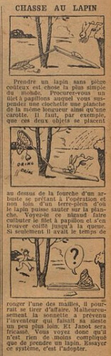 Fillette 1934 - n°1394 - page 4 - Chasse au lapin - 9 décembre 1934