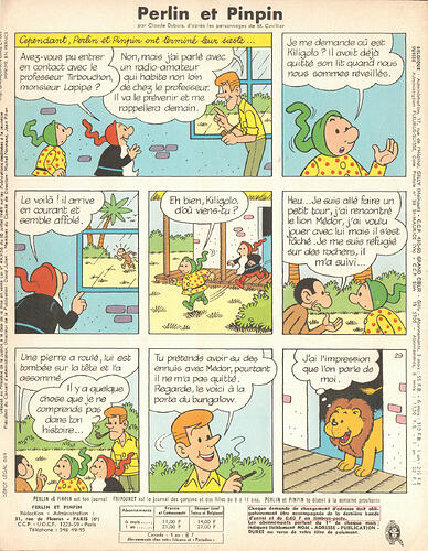 Perlin et Pinpin n°50 du jeudi 14 décembre 1967