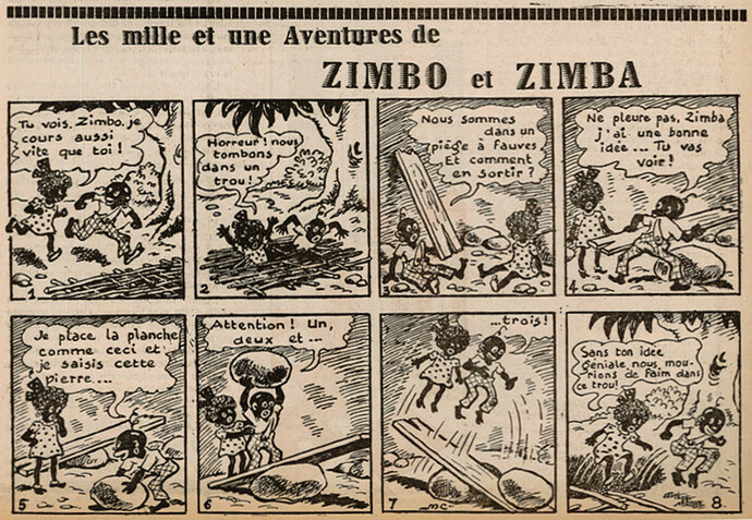 Ames Vaillantes 1939 - n°50 - page 7 - Les mille et une aventures de Zimbo et Zimba - 15 décembre 1939