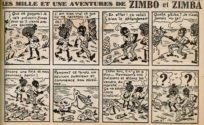 Ames Vaillantes 1939 - n°28 - page 11 - Les mille et une aventures de Zimbo et Zimba - 13 juillet 1939