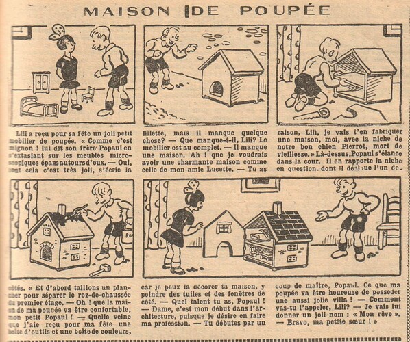 Fillette 1930 - n°1181 - page 13 - Maison de poupée - 9 novembre 1930