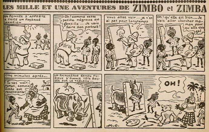Ames Vaillantes 1939 - n°18 - page 11 - Les mille et une aventures de Zimbo et Zimba - 4 mai 1939
