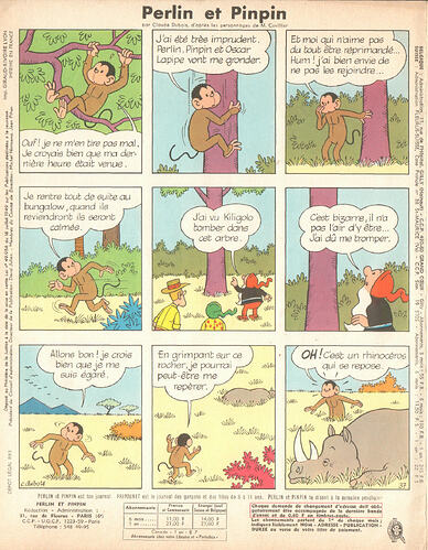 Perlin et Pinpin n°6 du jeudi 8 février 1968