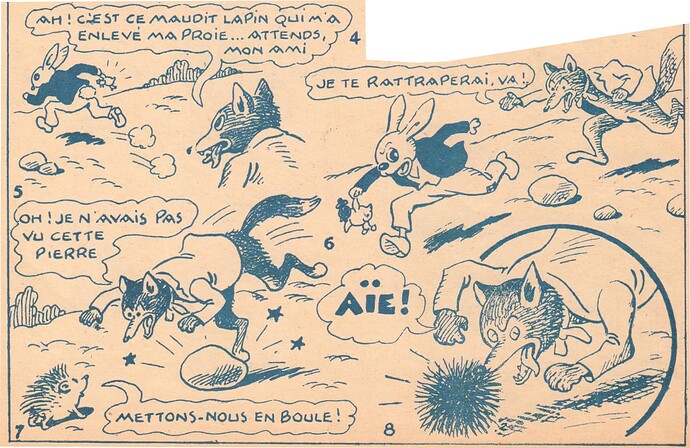 L'escapade de Poussinet  - page 12 - Le renard et le hérisson