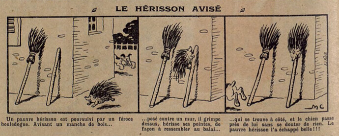 Lisette 1935 - n°32 - page 2 - Le hérisson avisé - 11 août 1935