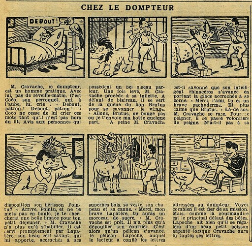 Cri-Cri 1934 - n°824 - page 11 - Chez le dompteur - 12 juillet 1934