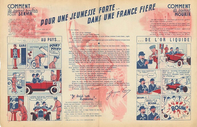 Messages aux Coeurs Vaillants n°1 - juin 1945 - pages centrales gauche et droite