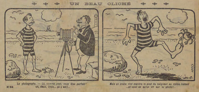 Pierrot 1927 - n°83 - page 2 - Un beau cliché - 24 juillet 1927