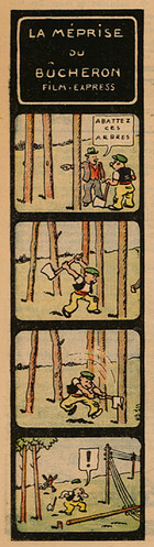 Pierrot 1935 - n°24 - page 5 - La méprise du bûcheron - Film express - 16 juin 1935