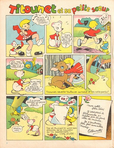 Titounet et Titounette - n°1 - Dans la forêt d'Automne - 3e trim 1958 - page 2