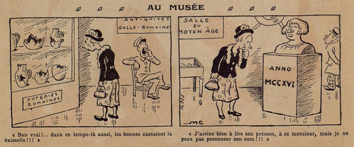 Lisette 1936 - n°8 - page 2 - Au musée - 23 février 1936