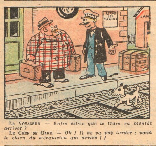Almanach National 1934 - 22 - Vendredi 8 juin 1934 - Le Voyageur - Enfin est-ce que le train