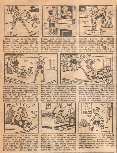 Cri-Cri 1934 - n°828 - page 2 - Les échasses de BEBERT - 9 août 1934