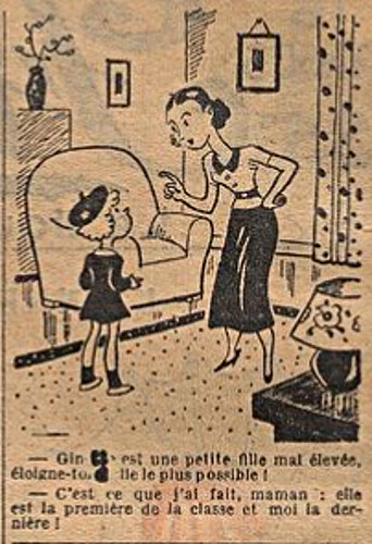 Fillette 1938 - n°1564 - page 2 - Ginette est une petite fille mal élevée - 13 mars 1938