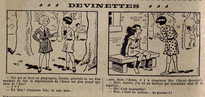 Lisette 1935 - n°16 - page 2 - Devinettes - 21 avril 1935