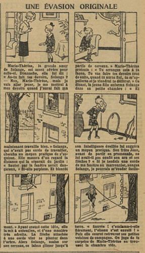 Fillette 1926 - n°973 - page 11 - Une évasion originale - 14 novembre 1926