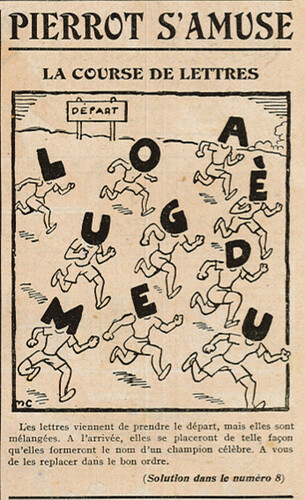 Pierrot 1939 - n°7 - page 6 - La course de lettres - 12 février 1939