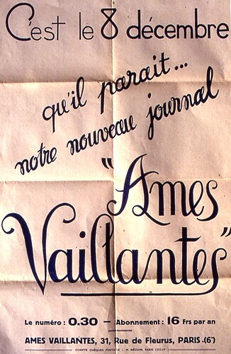 Affiche Ames Vaillantes-1937 (PM)