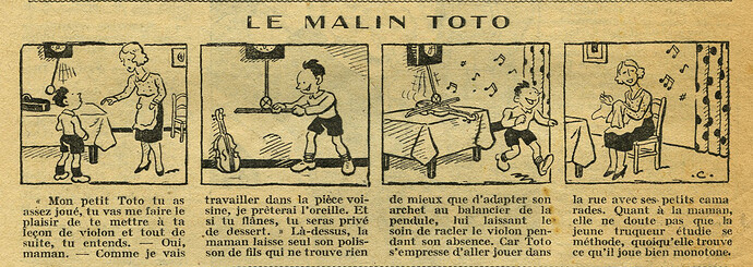 Cri-Cri 1932 - n°720 - page 14 - Le malin Toto - 14 juillet 1932