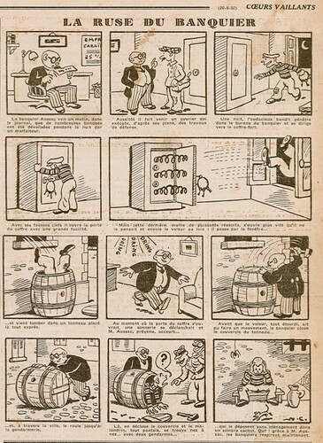 Coeurs Vaillants 1933 - n°34 - La ruse du banquier - 20 août 1933 - page 8